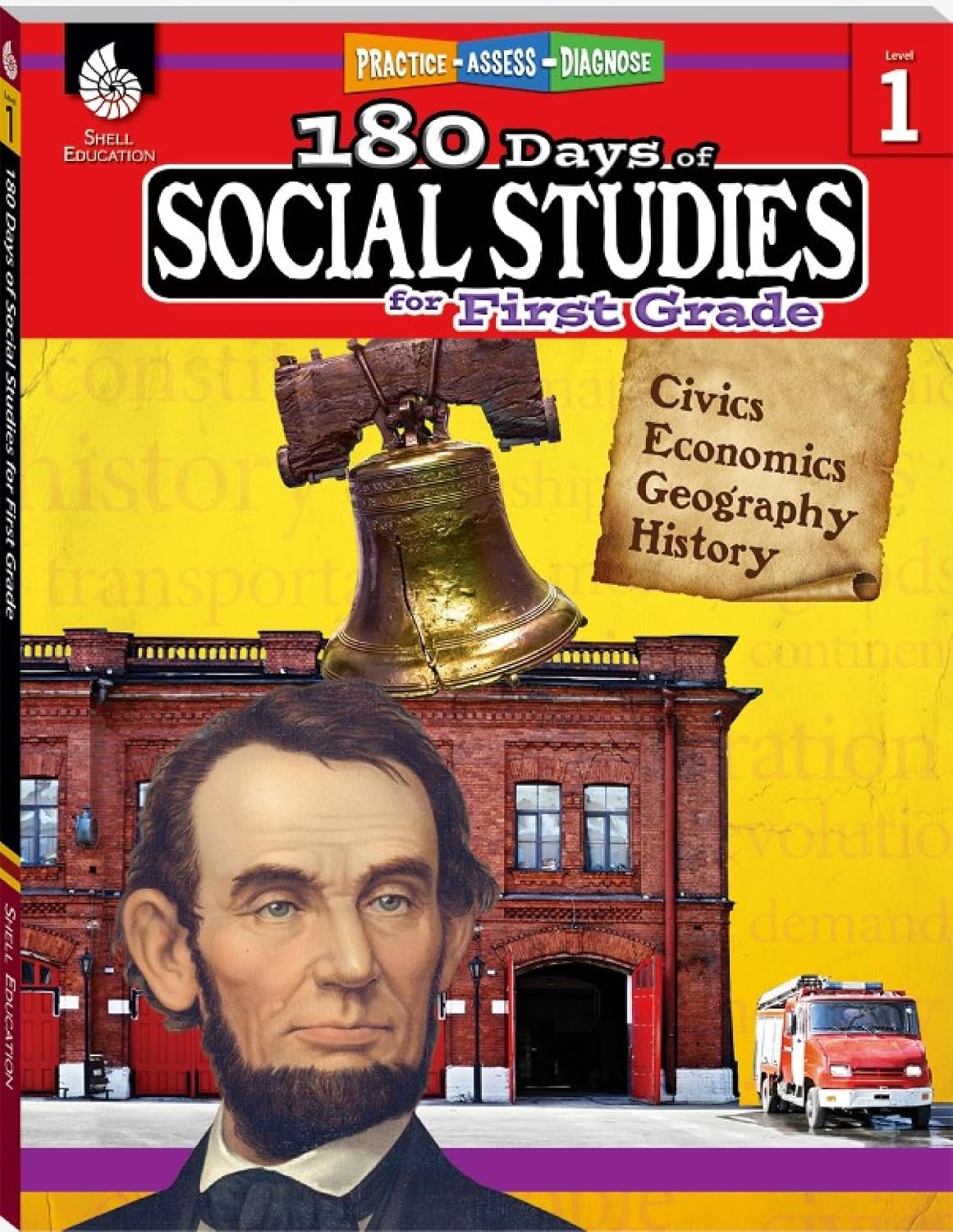 180 Days™: Social Studies Workbook for 1st Grade Ages 6–7 | Communities, Geography, History, Civics for School or Home