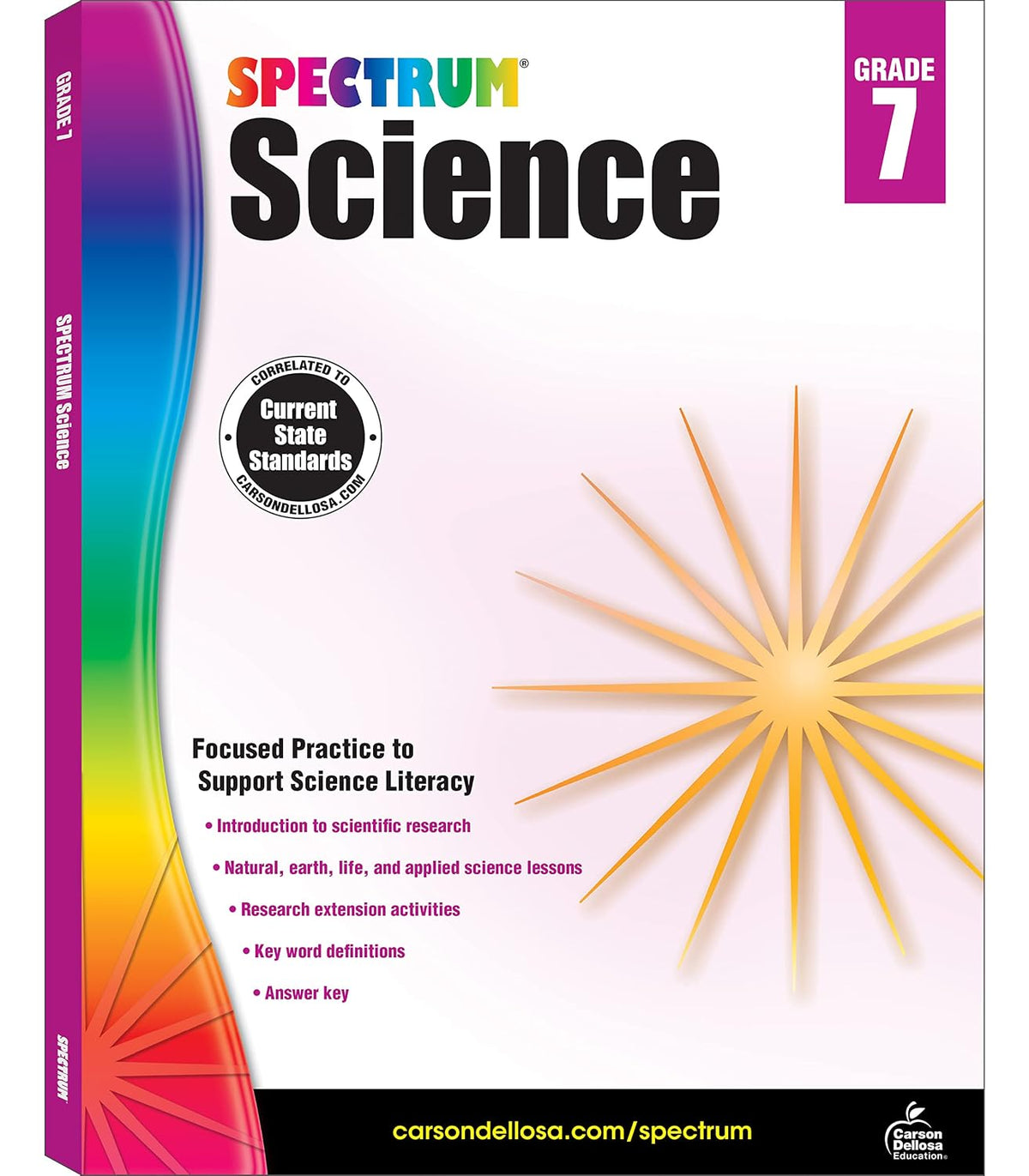 Spectrum Grade 7 Science Workbook, Middle School Books Covering Natural, Earth, Life Sciences, and More With Scientific Research Activities, Classroom or Homeschool Curriculum (Volume 59)