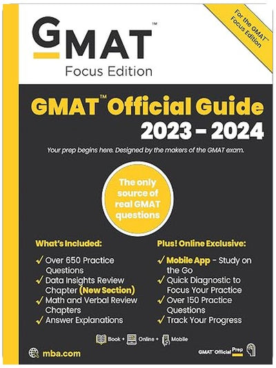 GMAT Official Guide 2023-2024, Focus Edition: Includes Book + Online Question Bank + Digital Flashcards + Mobile App