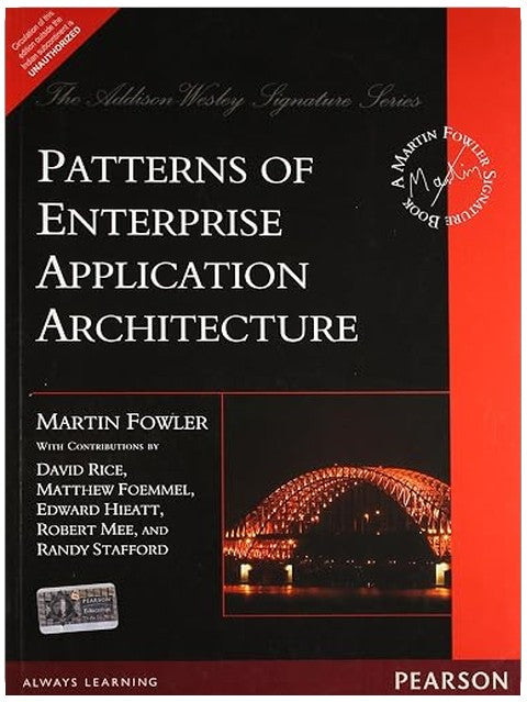 Pearsonn Patterns Of Enterprise Application Architecture
