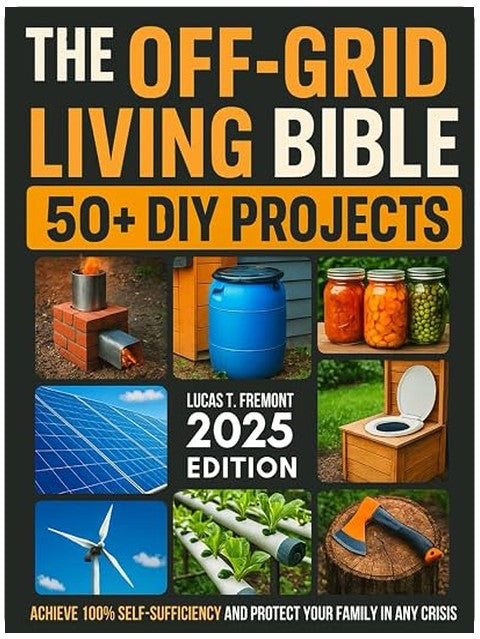 The Off-Grid Living Bible: Step-by-Step, Life-Saving DIY Projects to Achieve 100% Self-Sufficiency and Protect Your Family in Any Crisis