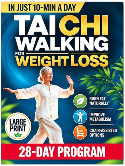 Tai Chi Walking for Weight Loss: A Senior-Friendly 28-Day Program with Chair-Assisted Steps, Joint-Safe Mobility, and Gentle Daily Walking to Improve Balance and Boost Vitality