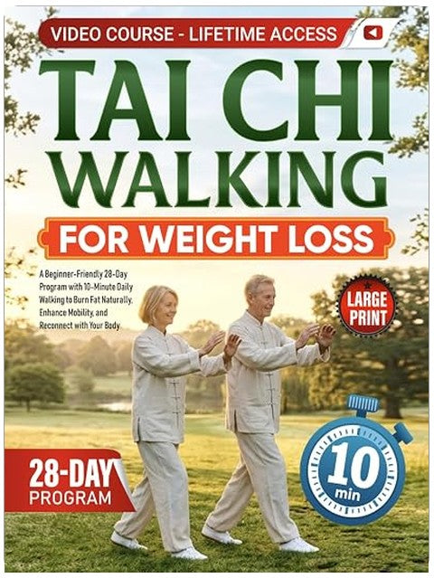 Tai Chi Walking for Weight Loss: A Beginner-Friendly 28-Day Program with 10-Minute Daily Walking to Burn Fat Naturally, Enhance Mobility, and Reconnect with Your Body