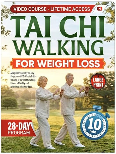 Tai Chi Walking for Weight Loss: A Beginner-Friendly 28-Day Program with 10-Minute Daily Walking to Burn Fat Naturally, Enhance Mobility, and Reconnect with Your Body