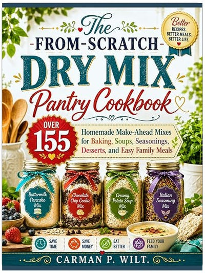The From-Scratch Dry Mix Pantry Cookbook: Over 155 Homemade Make-Ahead Mixes for Baking, Soups, Seasonings, Desserts, and Easy Family Meals
